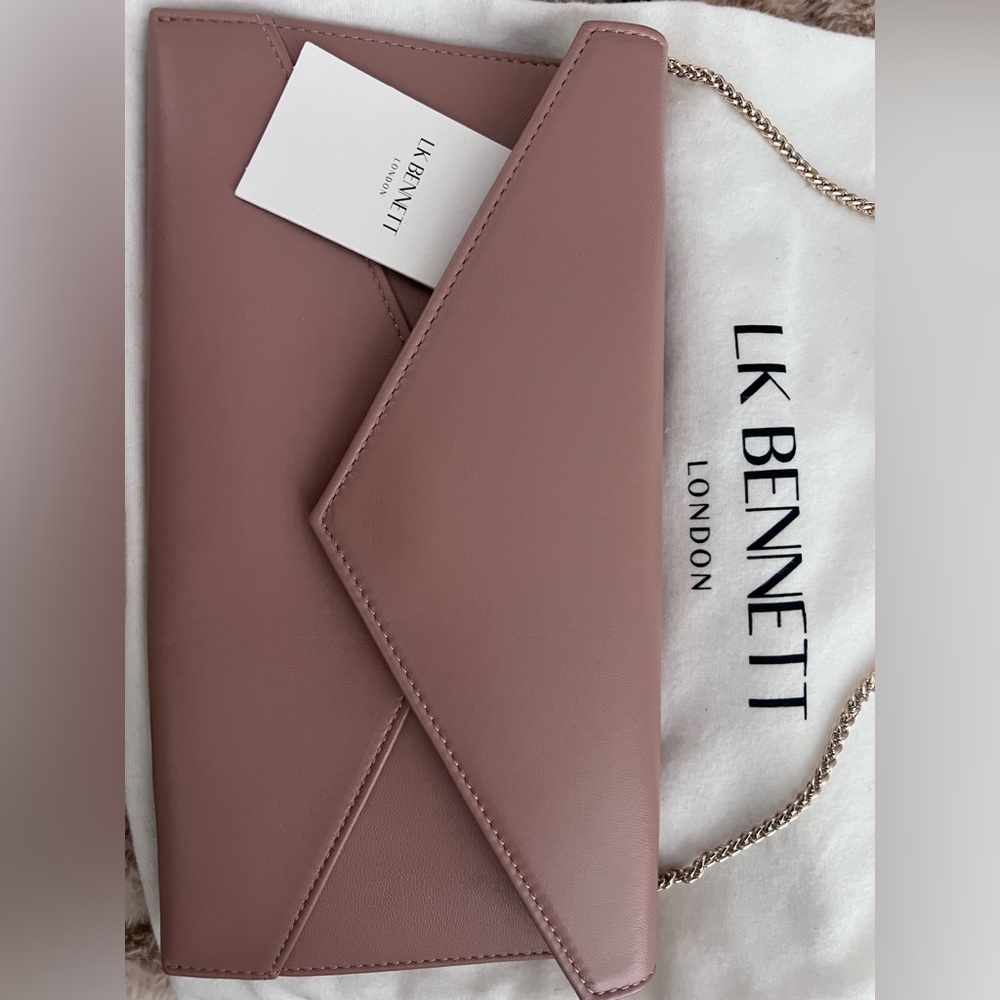 LK Bennett Rose Clutch with Chain